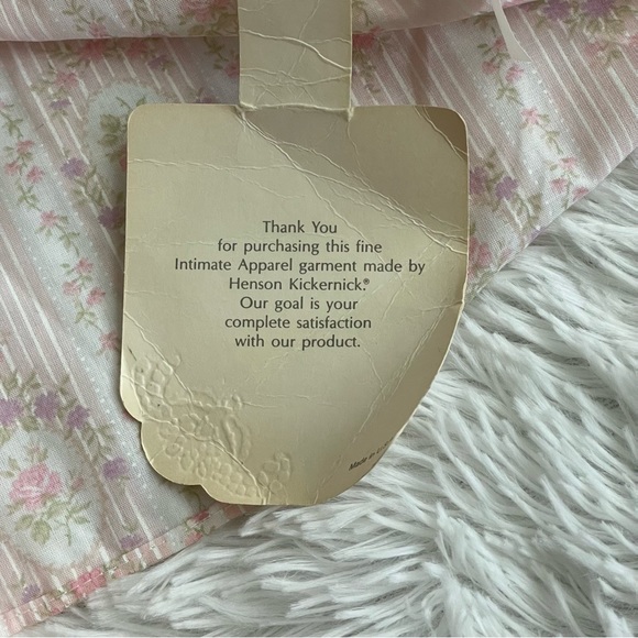 Vintage Henson Kickernick Floral Pajama Set Top Shorts Victorian Print Novelty - Picture 8 of 12